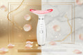 Neck Face Beauty Device Skin Care Face Massage3 in 1 Facial Massager Face Sculpting Tool with Thermals Vibration (White) (Copie)